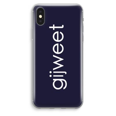Gijweet: iPhone XS Max Transparant Hoesje