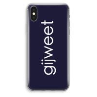 Gijweet: iPhone XS Max Transparant Hoesje