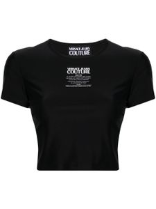 Versace Jeans Couture t-shirt crop à logo imprimé - Noir