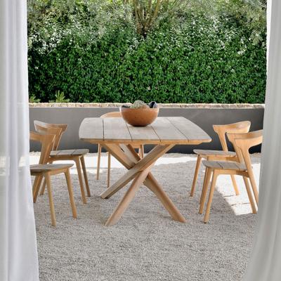 Ethnicraft Tuintafel 'Mikado' Teakhout, 203 x 104cm, kleur Naturel