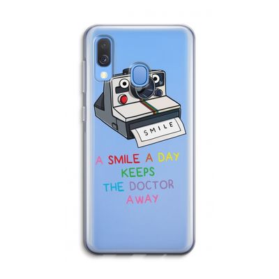 Smile: Samsung Galaxy A40 Transparant Hoesje