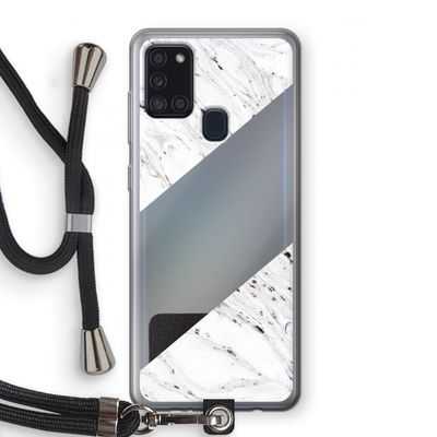 Biggest stripe: Samsung Galaxy A21s Transparant Hoesje met koord