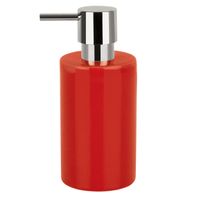 Spirella zeeppompje/dispenser Sienna - glans rood - porselein - 16 x 7 cm - 300 ml   -