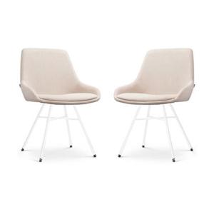 Nolon Noa-Isa Eetkamerstoelen Set van 2 - Beige - Wit