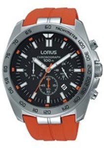 Horlogeband Lorus VD53-X190 / RT331EX9 / RHG021X Rubber Oranje 12mm
