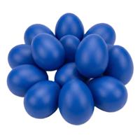 Hobby knutsel eieren - 100x - 4,5 cm - blauw - kunststof - decoratie paaseieren