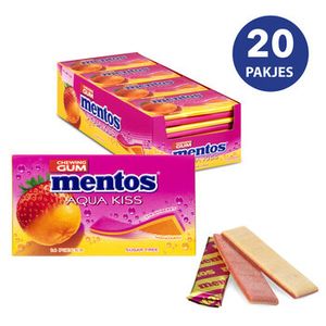 Mentos Mentos - Aquakiss Strawberry Mandarijn 20 Pakjes