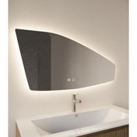 Badkamerspiegel Tartaros | 120x50 cm | Rechthoekig | Indirecte LED verlichting | Touch button | Met spiegelverwarming