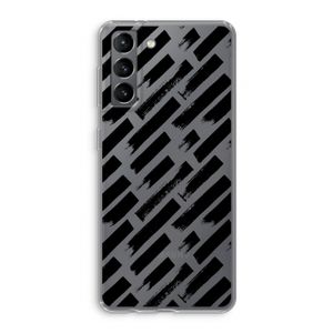 Zwarte vegen: Samsung Galaxy S21 Transparant Hoesje