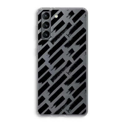 Zwarte vegen: Samsung Galaxy S21 Transparant Hoesje