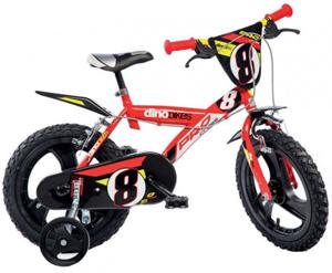 Dino Cross 16 Inch 27 cm Jongens Knijprem Rood/Zwart