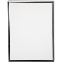Creativ Company Canvas met lijst, afm 60x80 cm, 360 gr, antiek zilver, wit, 1 stuk