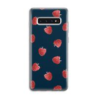 Framboosjes: Samsung Galaxy S10 4G Transparant Hoesje