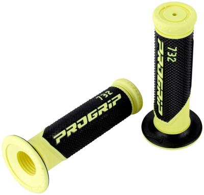 PROGRIP Rubber grip 732 ge/sw 125mm closed fluo