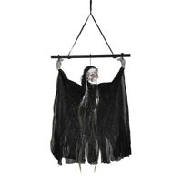 Hangende horror Halloween decoratie geest 30 cm met licht en geluid   - - thumbnail