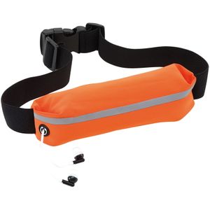 Oranje reflecterend hardloop heuptasje/buideltasje 24 x 4,2 cm    -