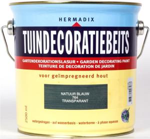 Tuindecoratiebeits 764 natuur blauw 2500 ml - Hermadix