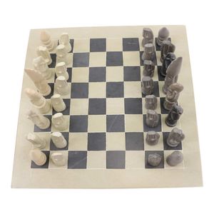 Zeepsteen Schaakspel (25 cm)