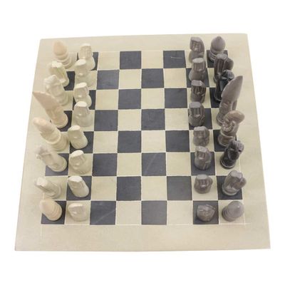 Zeepsteen Schaakspel (25 cm)