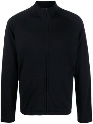 Zegna pull en laine à fermeture zippée - Bleu