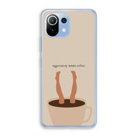 Aggressively drinks coffee: Xiaomi Mi 11 Lite Transparant Hoesje