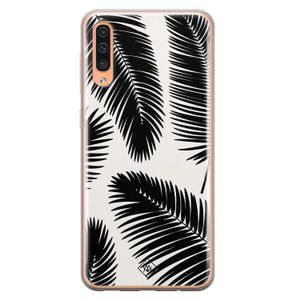 Samsung Galaxy A50/A30s siliconen telefoonhoesje - Palm leaves silhouette