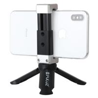PULUZ Folding Plastic statief + aluminium legering klem beugel met koude schoen voor iPhone Galaxy Huawei Xiaomi Sony HTC Google en andere Smart