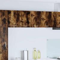 Hangkast 2 pcs Gerookte Eik en Wit 60 x 31 x 40 cm Bewerkt hout