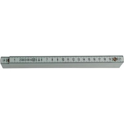 Duimstok meetinstrument AMW metrisch 10 delen (wit) 15mm/2 meter