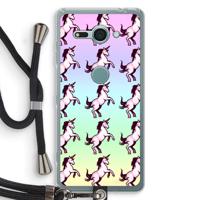 Musketon Unicorn: Sony Xperia XZ2 Compact Transparant Hoesje met koord - thumbnail