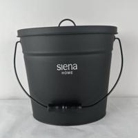 Siena HOME S17914 Afvalbak 15 l Staal, Kunststof Zwart 1 stuk(s)