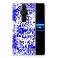 Silicone Back Case Sony Xperia Pro-I Angel Skull Blauw