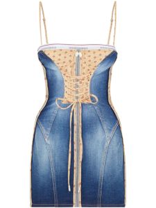 DSQUARED2 robe-corset à empiècements - Bleu