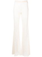 DSQUARED2 pantalon en dentelle transparente à coupe évasée - Tons neutres