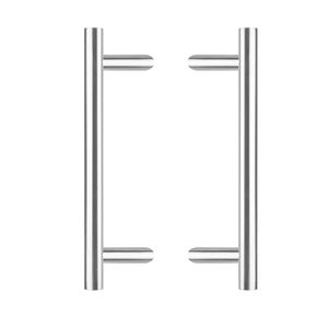 Intersteel Deurgrepen set T-schuin 400mm geborsteld RVS