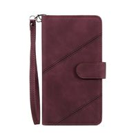 iPhone 14 hoesje - Bookcase - Koord - Pasjeshouder - Portemonnee - Kunstleer - Bordeaux Rood - thumbnail