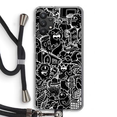 Vexx Black City : Samsung Galaxy A32 5G Transparant Hoesje met koord