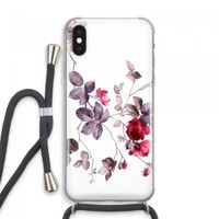Mooie bloemen: iPhone XS Max Transparant Hoesje met koord