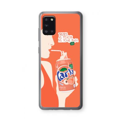 Peach please!: Samsung Galaxy A31 Transparant Hoesje