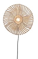 GOOD&MOJO Wandlamp 'Zanzibar' Rotan, 40cm, kleur Wit