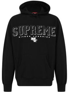 Supreme hoodie Gems à logo strassé - Noir