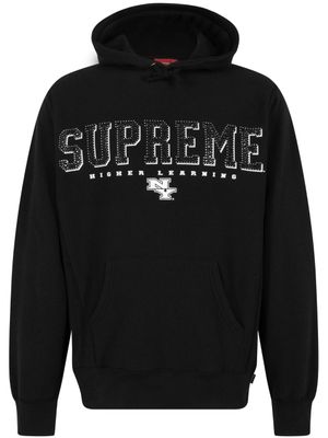 Supreme hoodie Gems à logo strassé - Noir