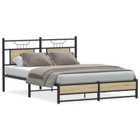 Bedframe zonder matras hout sonoma eikenkleurig 150x200 cm