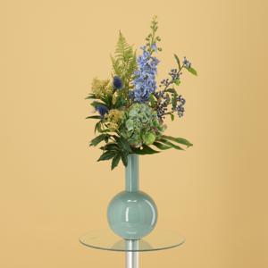 Handgebonden kunstboeket Viola Stockholm - Blauw