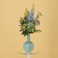 Handgebonden kunstboeket Viola Stockholm - Blauw