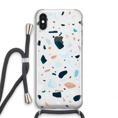 Terrazzo N°13: iPhone XS Transparant Hoesje met koord