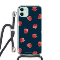 Framboosjes: iPhone 11 Transparant Hoesje met koord