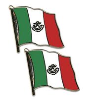 2x stuks pin broche speldje Vlag Mexico 2 cm