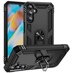 Samsung Galaxy A15 Hybrid Case met Ringhouder - Zwart