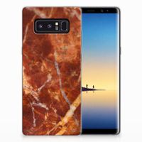 Samsung Galaxy Note 8 TPU Siliconen Hoesje Marmer Bruin - thumbnail